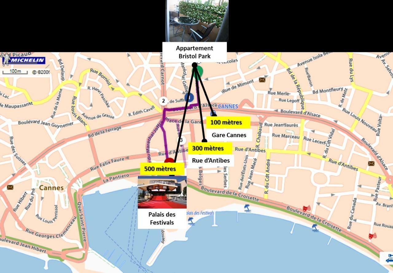 Bristol Park - Parking - 5Mn Walk From Palais Des Festivals Daire Cannes Dış mekan fotoğraf
